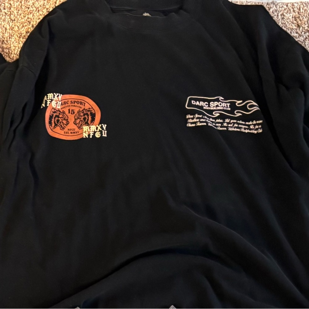 Darc Sport Black and Orange Long Sleeve Tee